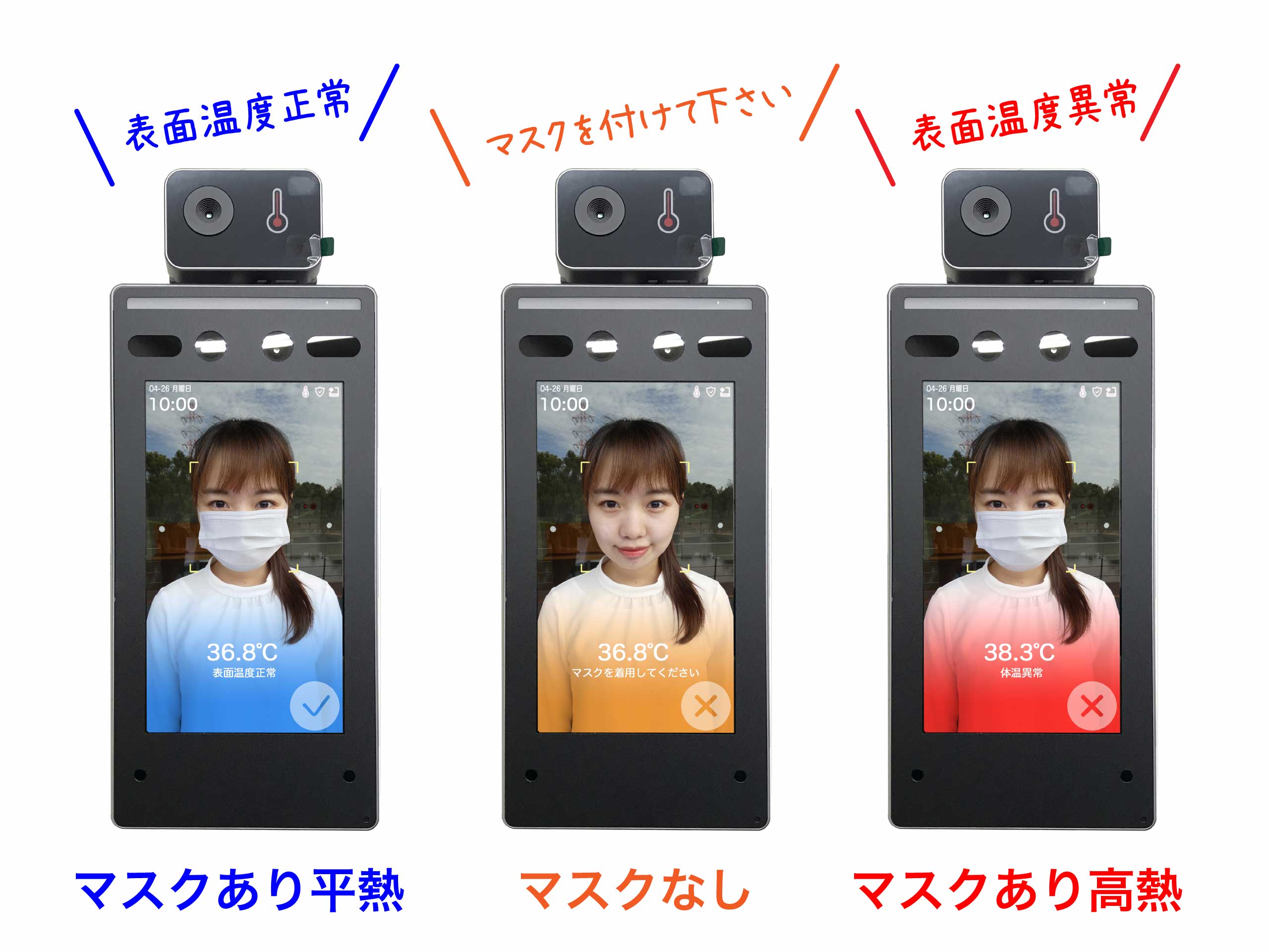 テイクファイブ_タブレット型顔認証体温測定器 サーマルディバイス